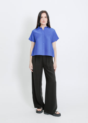 MAZIE PLEAT SHIRT / BRIGHT BLUE