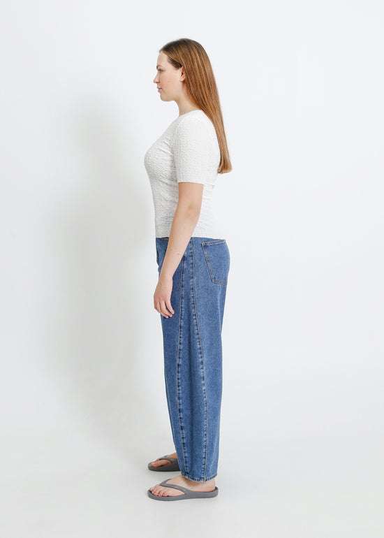 SUTTON PLEAT TEE / WHITE