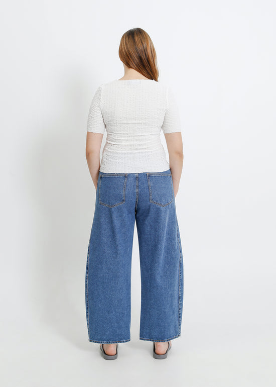 SUTTON PLEAT TEE / WHITE