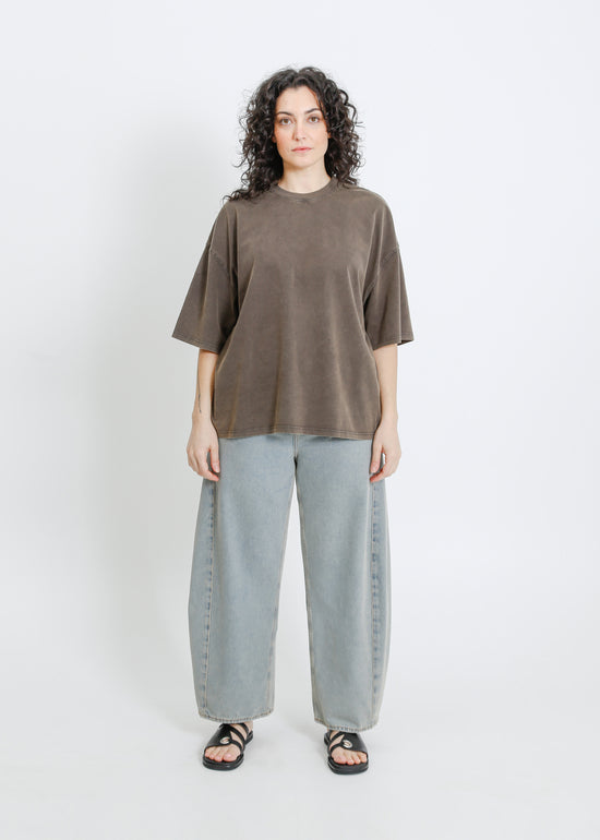 RONNIE OVERSIZE TEE / WASHED CHARCOAL