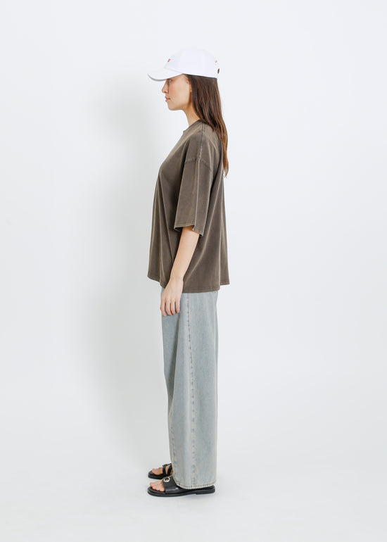 RONNIE OVERSIZE TEE / WASHED CHARCOAL