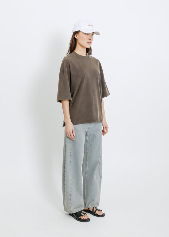 RONNIE OVERSIZE TEE / WASHED CHARCOAL