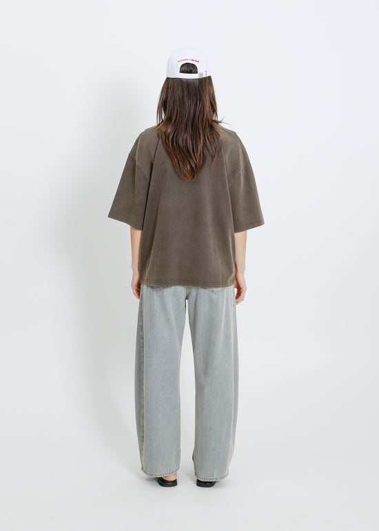 RONNIE OVERSIZE TEE / WASHED CHARCOAL