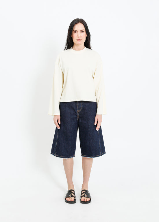 WEAVER LONG SLEEVE TEE / CREAM
