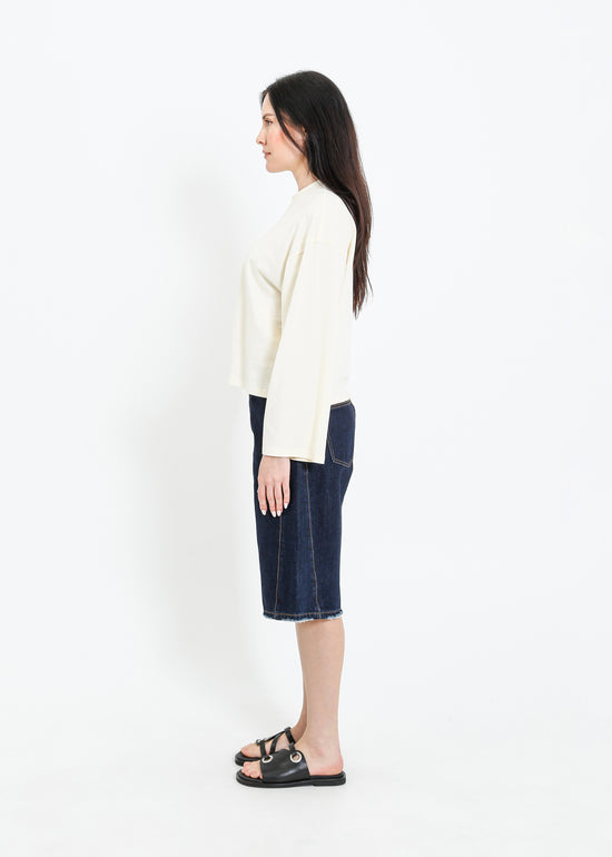 WEAVER LONG SLEEVE TEE / CREAM