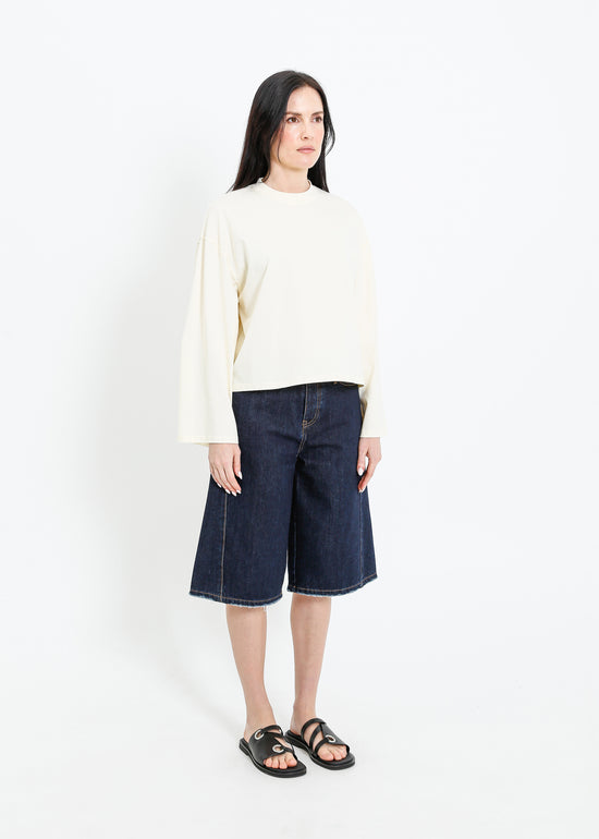 WEAVER LONG SLEEVE TEE / CREAM