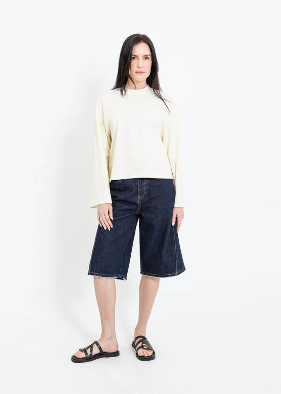 WEAVER LONG SLEEVE TEE / CREAM