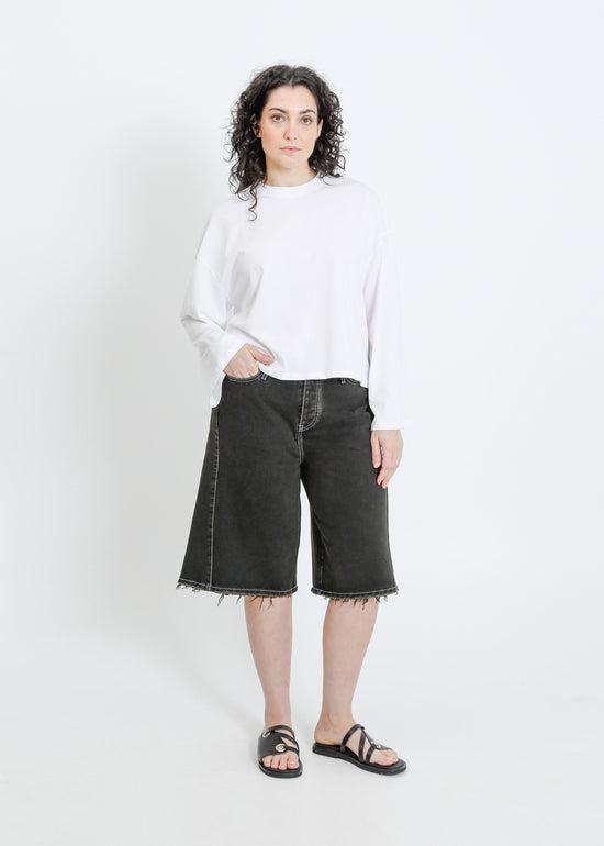 WEAVER LONG SLEEVE TEE / WHITE