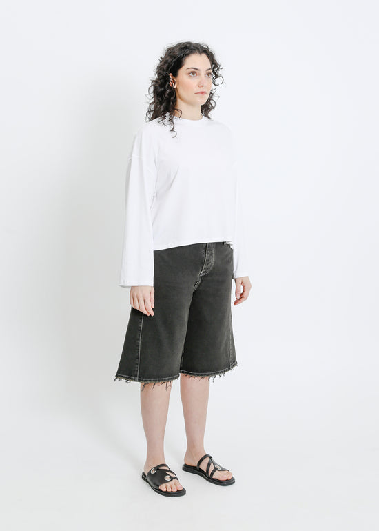 WEAVER LONG SLEEVE TEE / WHITE