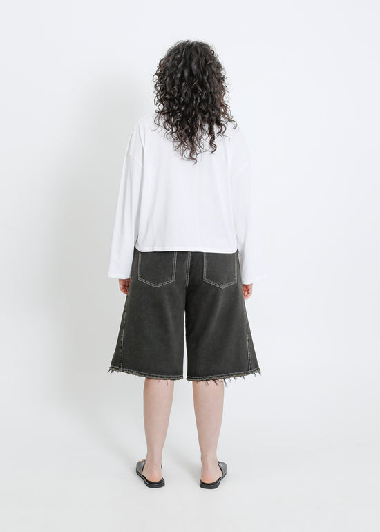 WEAVER LONG SLEEVE TEE / WHITE
