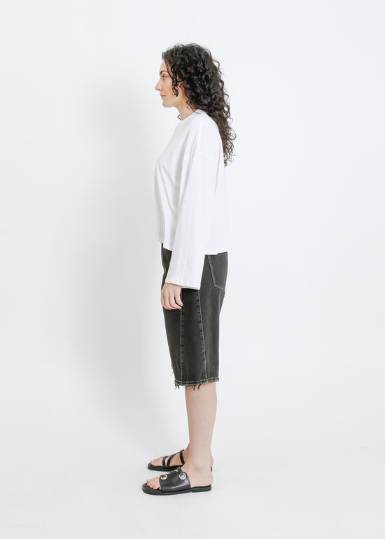 WEAVER LONG SLEEVE TEE / WHITE