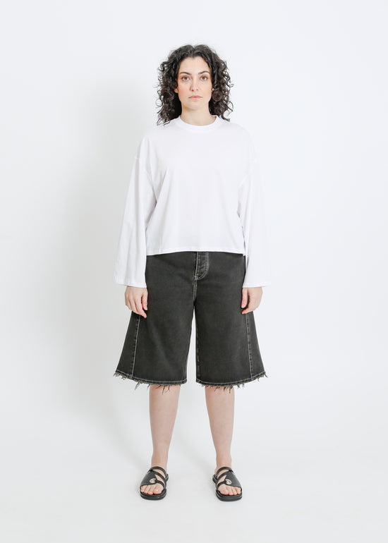 WEAVER LONG SLEEVE TEE / WHITE