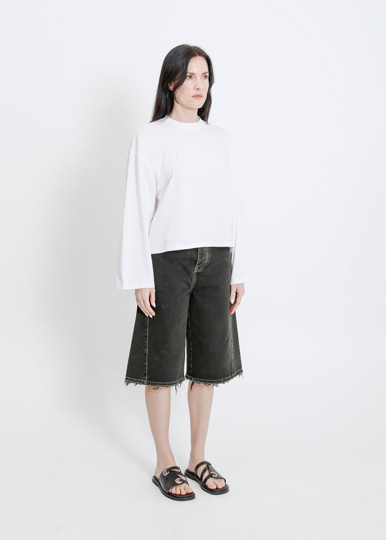 WEAVER LONG SLEEVE TEE / WHITE