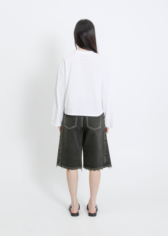WEAVER LONG SLEEVE TEE / WHITE