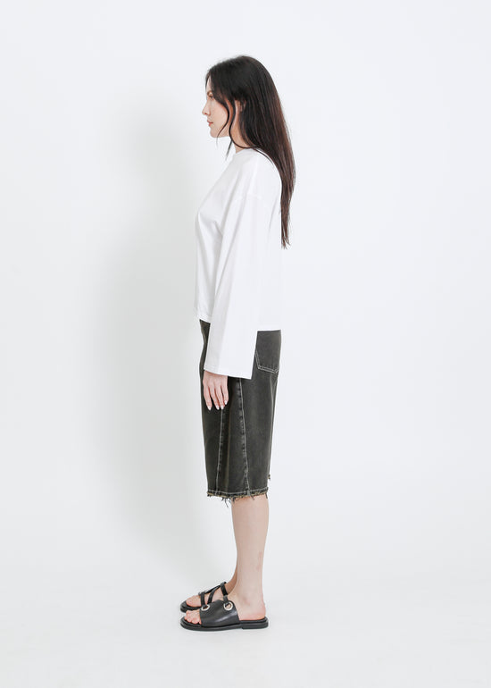 WEAVER LONG SLEEVE TEE / WHITE