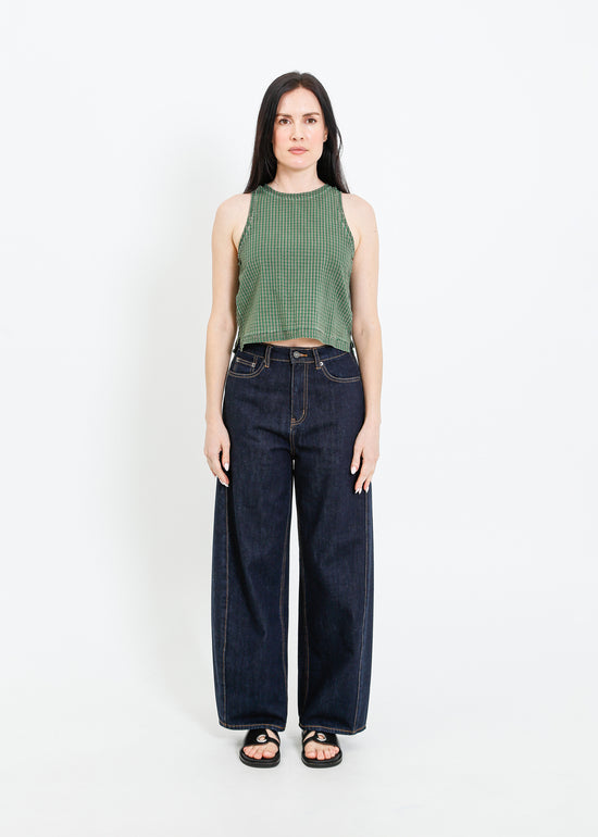 LESLIE TOP / GREEN-GREY