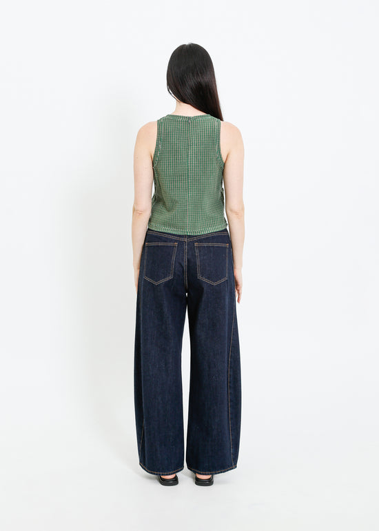 LESLIE TOP / GREEN-GREY