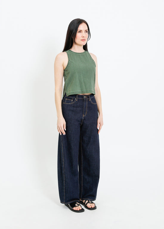 LESLIE TOP / GREEN-GREY