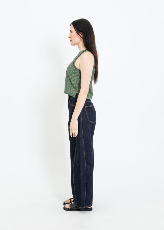 LESLIE TOP / GREEN-GREY
