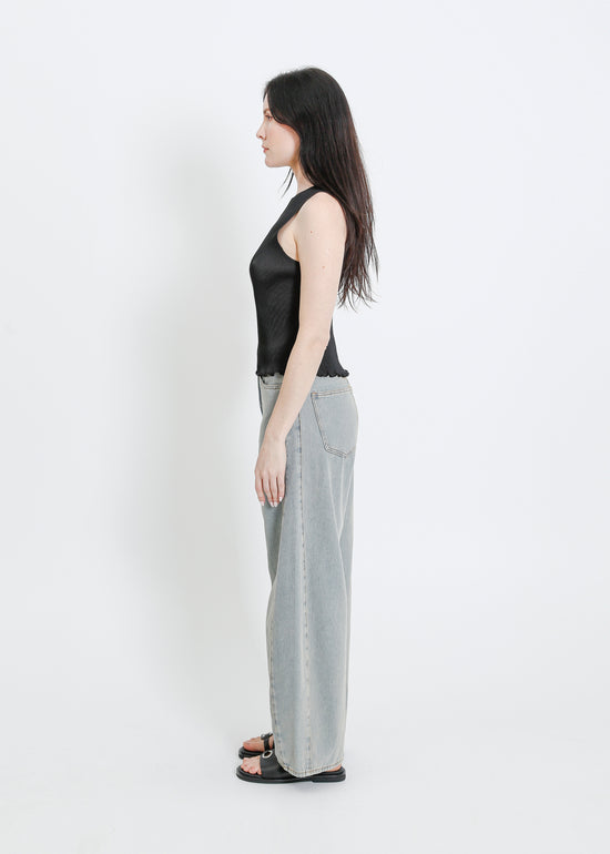 EMMA PLEAT TOP / BLACK