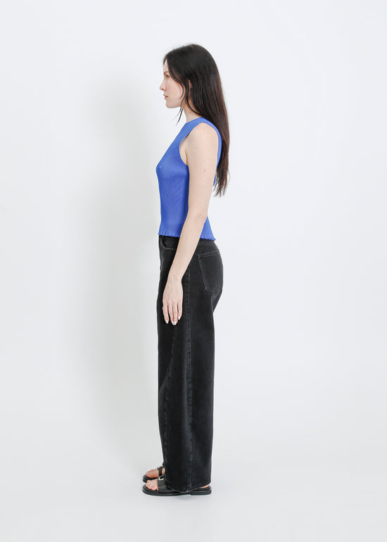 EMMA PLEAT TOP / BRIGHT BLUE