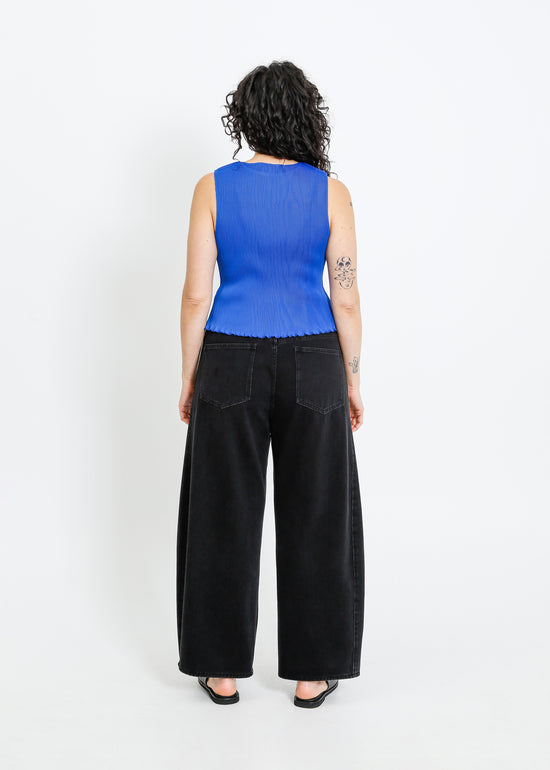 EMMA PLEAT TOP / BRIGHT BLUE