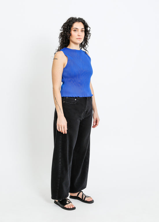 EMMA PLEAT TOP / BRIGHT BLUE