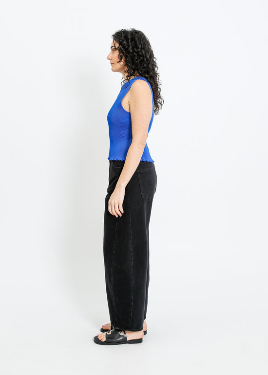 EMMA PLEAT TOP / BRIGHT BLUE