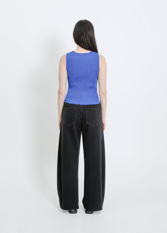 EMMA PLEAT TOP / BRIGHT BLUE