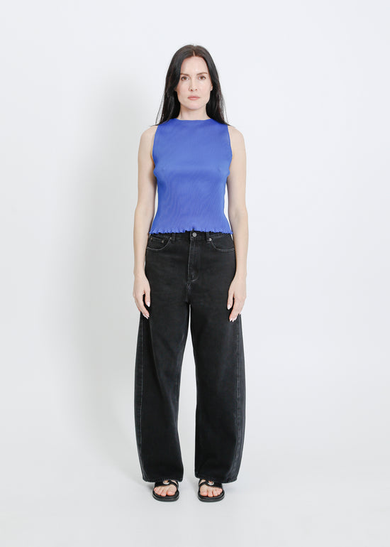 EMMA PLEAT TOP / BRIGHT BLUE
