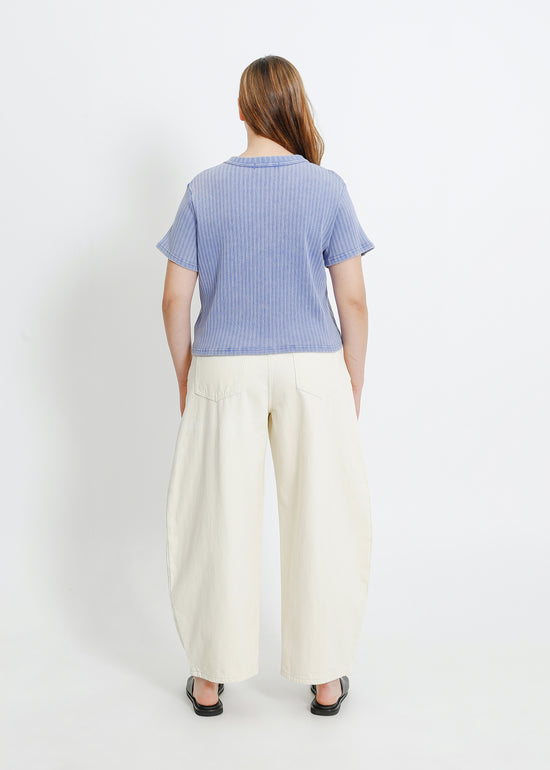 FRANKI TEE / WASHED BLUE
