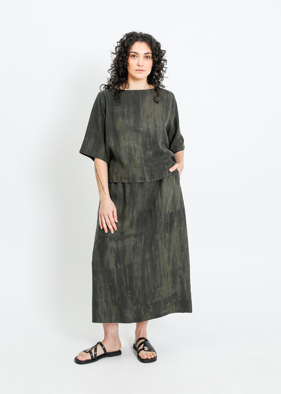LINDSAY SKIRT / WASHED KHAKI