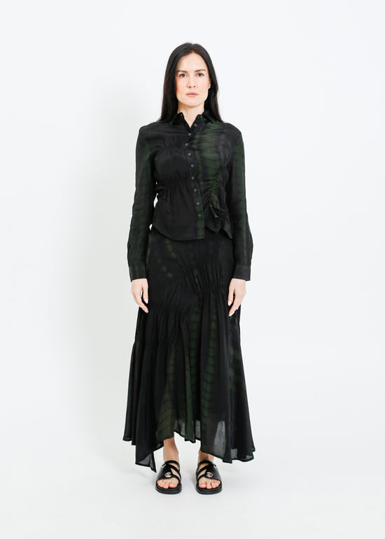 RAVEN SKIRT / BLACK-GREEN