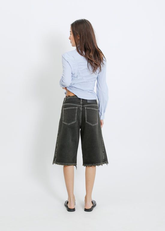 DARIO DENIM SHORT / DIRTY BLACK WASH