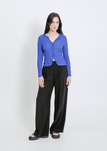 TANNER PLEAT CARDI / BRIGHT BLUE
