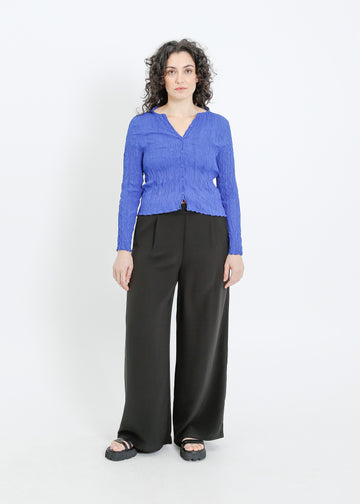 TANNER PLEAT CARDI / BRIGHT BLUE