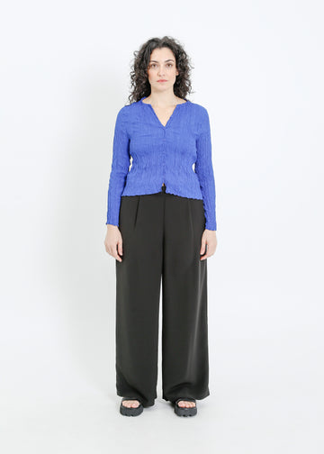 TANNER PLEAT CARDI / BRIGHT BLUE