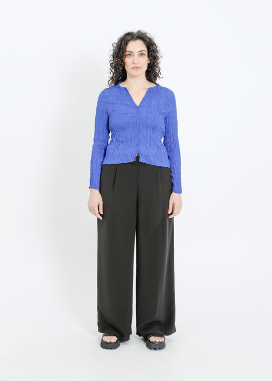 TANNER PLEAT CARDI / BRIGHT BLUE