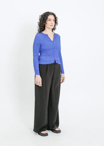 TANNER PLEAT CARDI / BRIGHT BLUE