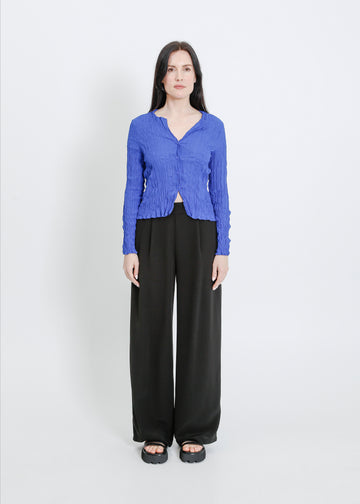 TANNER PLEAT CARDI / BRIGHT BLUE