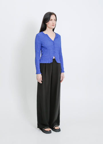 TANNER PLEAT CARDI / BRIGHT BLUE