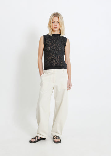 NANCY KNIT TANK / BLACK