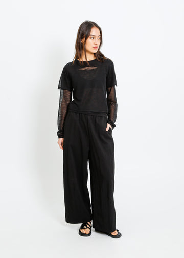 SANSA KNIT TOP / BLACK