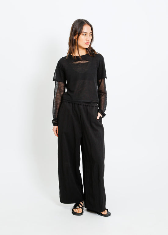 SANSA KNIT TOP / BLACK