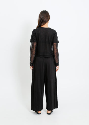SANSA KNIT TOP / BLACK