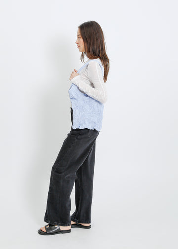 BLOOM TOTE / BLUE-WHITE