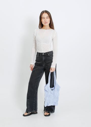BLOOM TOTE / BLUE-WHITE