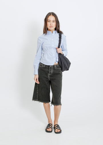 CRESCENT GATHER BAG / BLACK