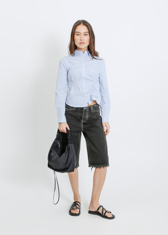 CRESCENT GATHER BAG / BLACK