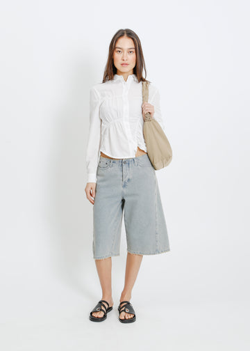 CRESCENT GATHER BAG / TAUPE